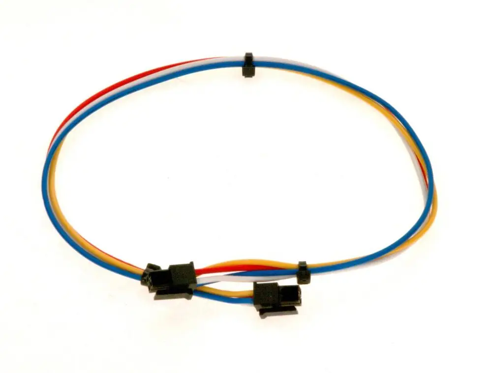 BOSCH BUS-Kabel, bestehend aus mehreren farbigen Drähten mit schwarzen Steckverbindern, die für elektrische Verbindungen verwendet werden.